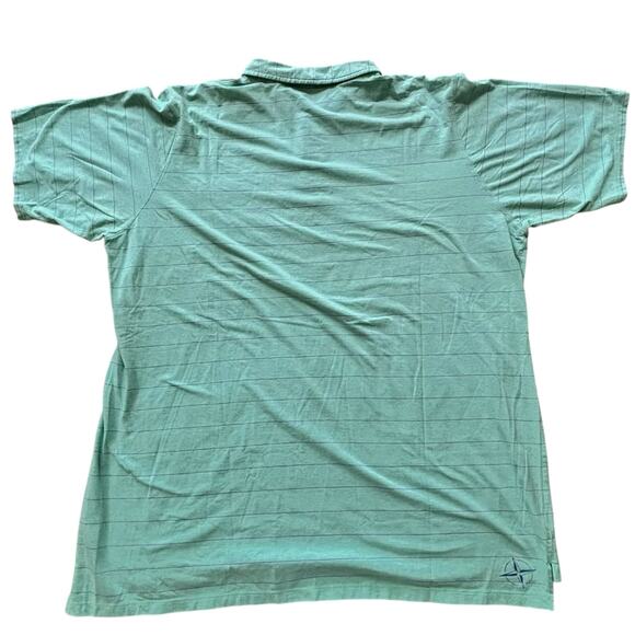 B. Draddy Mint Green Heathered Thin Purple Stripe Polo Shirt Size XXL - Picture 2 of 9